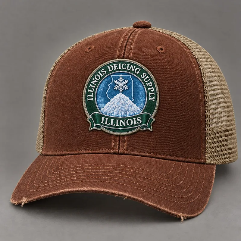 Illinois Deicing Supply trucker hat with state badge