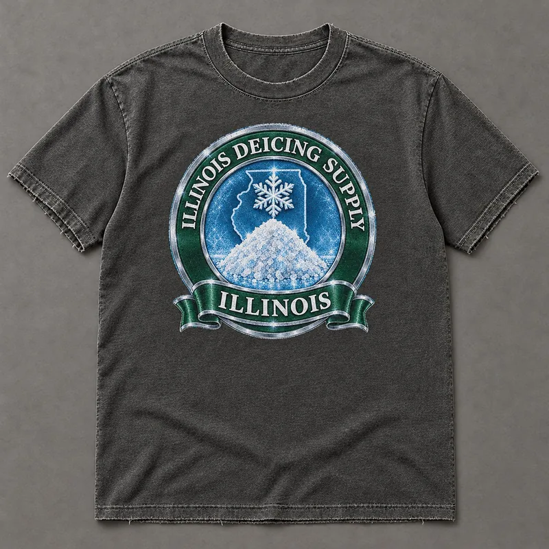 Illinois Deicing Supply tee with state badge